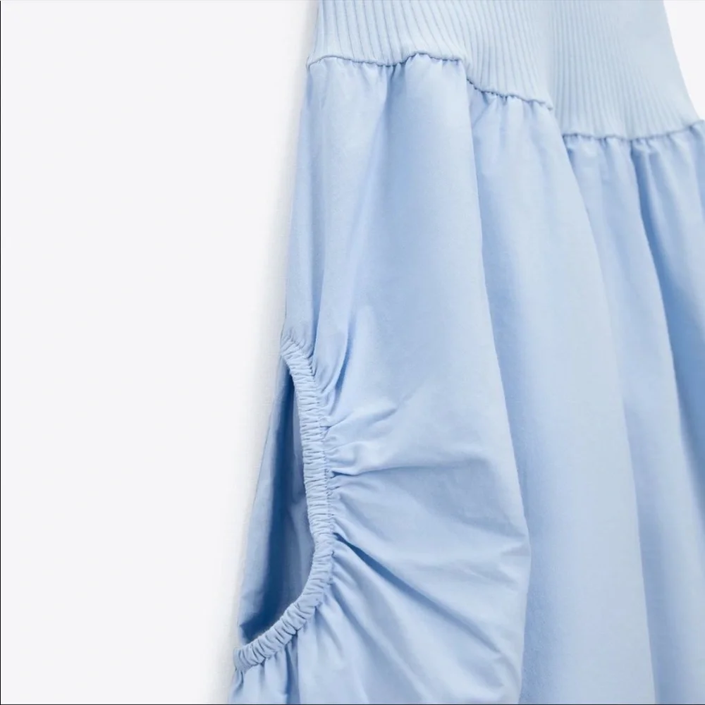 NWT Zara Halter Dress light blue M - Picture 6 of 13